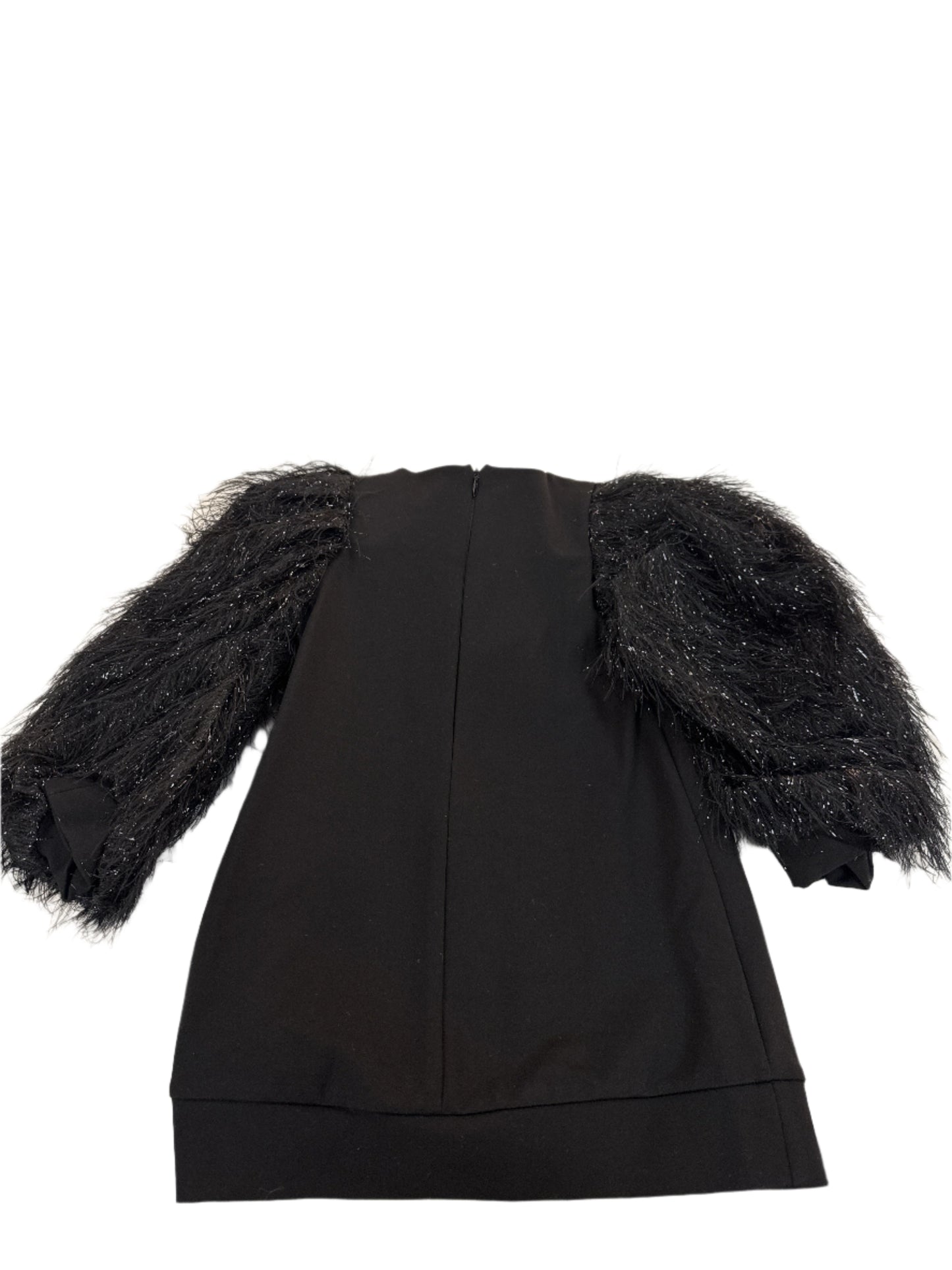 MaMa Luma Feathered L/S Dress in Black