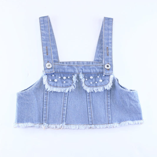 DOE Studded Pearl Denim Vest