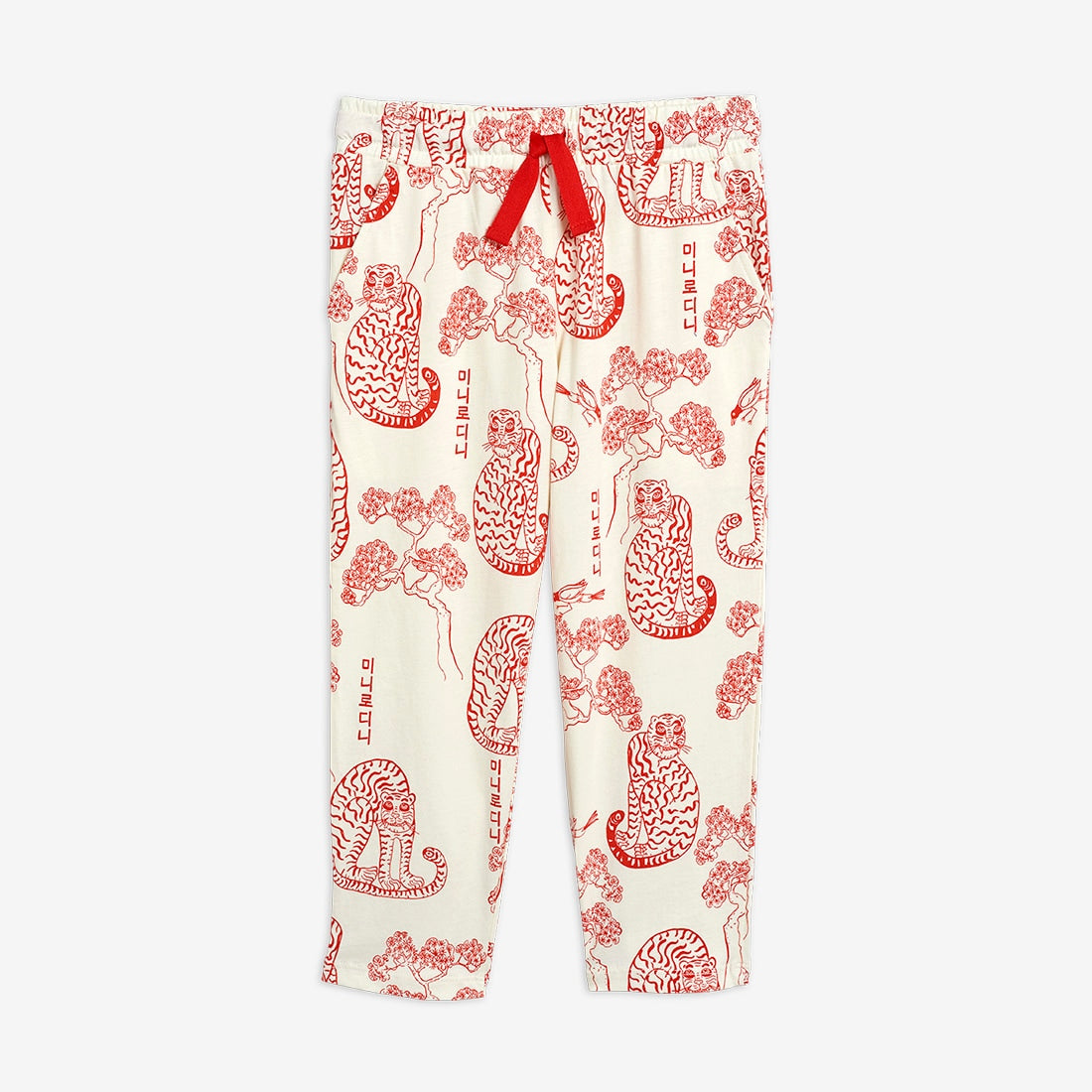 Mini Rodini Offwhite tiger trousers