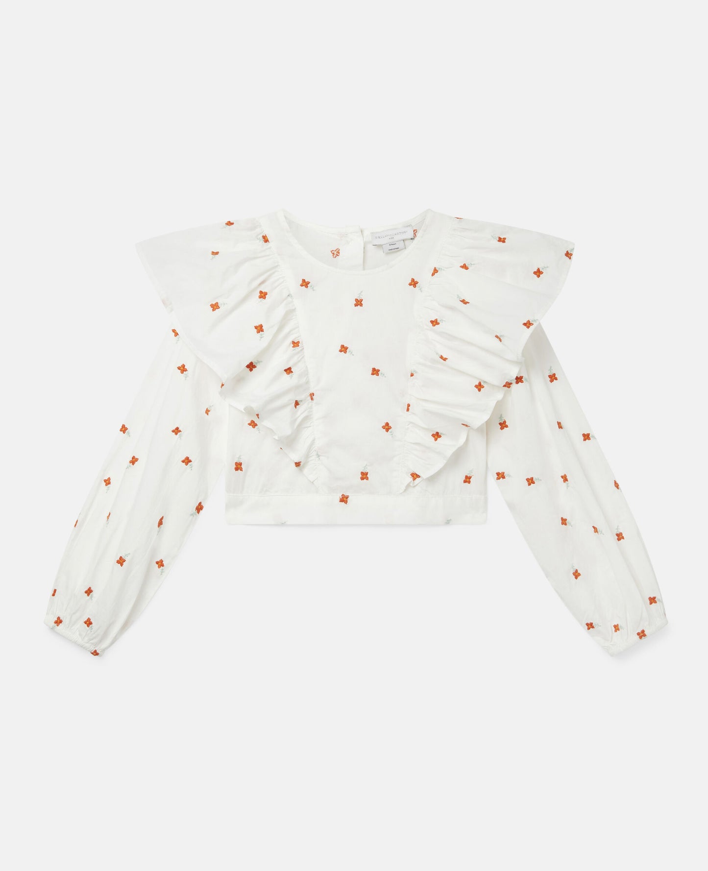 Stella McCartney White/Red Tiny Flowers Crop Top