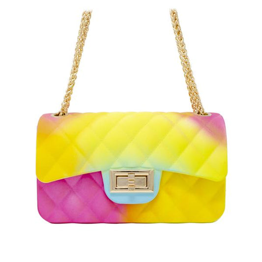 JELLY TIE DYE BAG  PINK/YELLOW/BLUE