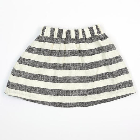 STRIPE LINEN SKIRT DOE