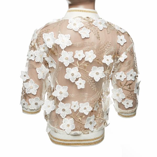 LACE FLORAL BOMBER JACKET DOE