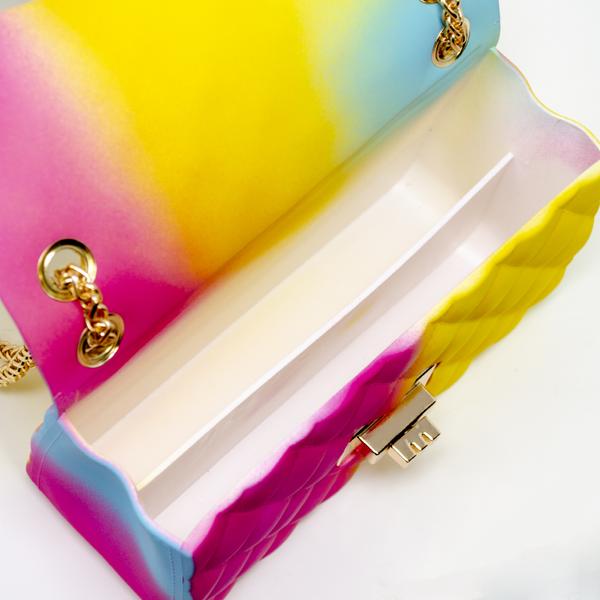 JELLY TIE DYE BAG  PINK/YELLOW/BLUE