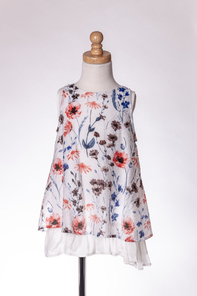 FLORAL SHIRT DRESS ML