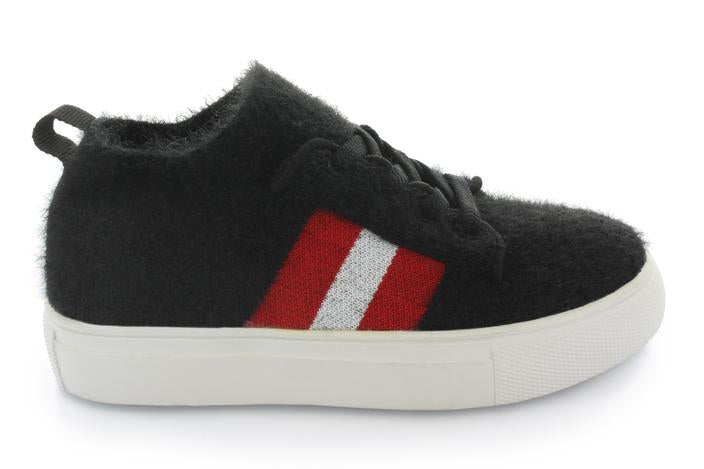 Kai Stripe Knit Sneaker Black