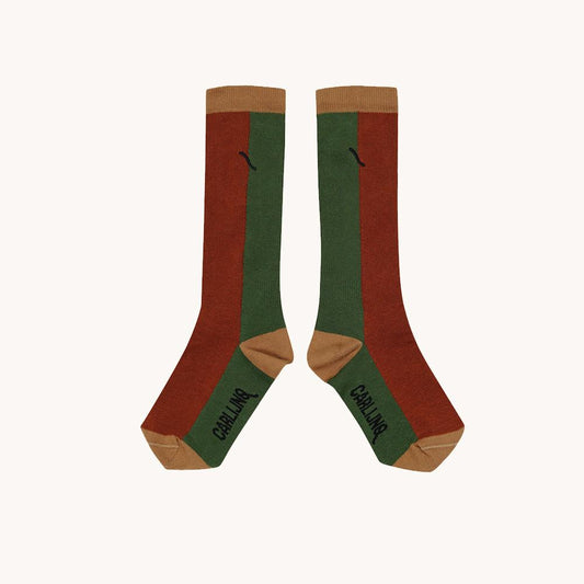 CarlQ Ginger/Green Knee Socks