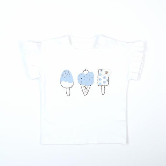 DOE BLUE RUFFLE ICE CREAM TEE