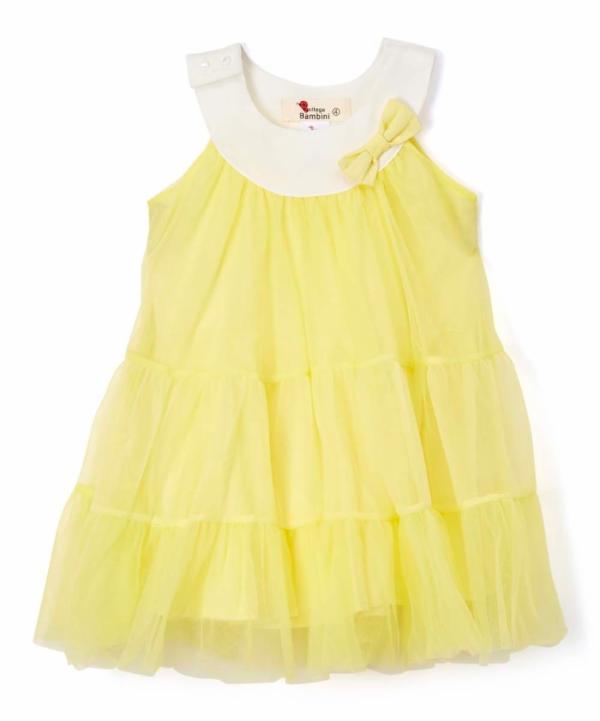 YELLOW LAYERED TULLE DRESS DOE