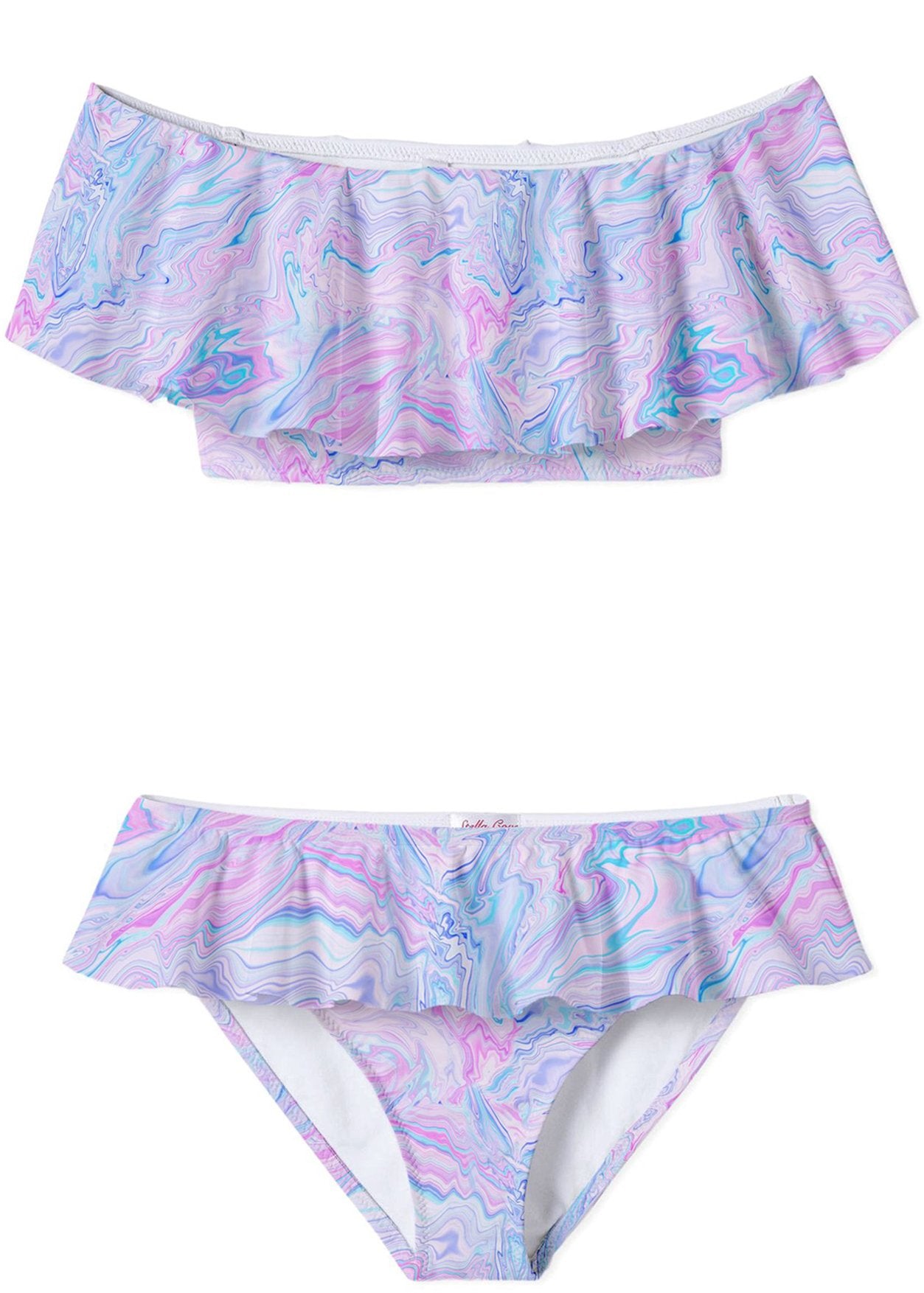 Bikini me mbështjellje me Swirl Print