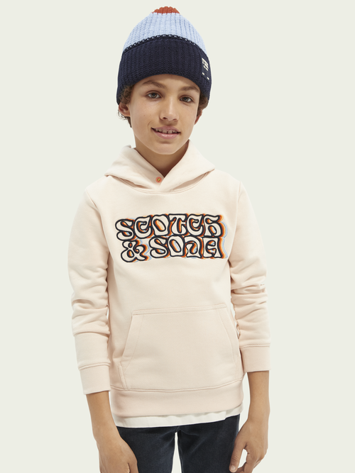 Scotch & Soda Logo Hoodie w/ Embroidery Artwork